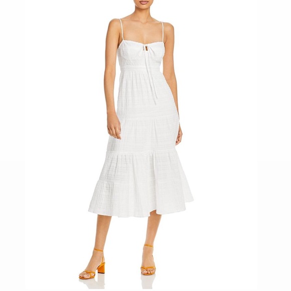 WAYF Drawstring Cup Midi Dress